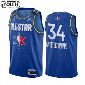 Dres NBA Milwaukee Bucks Giannis Antetokounmpo 34 2020 All-Star Jordan Brand Plava Swingman - Dječji